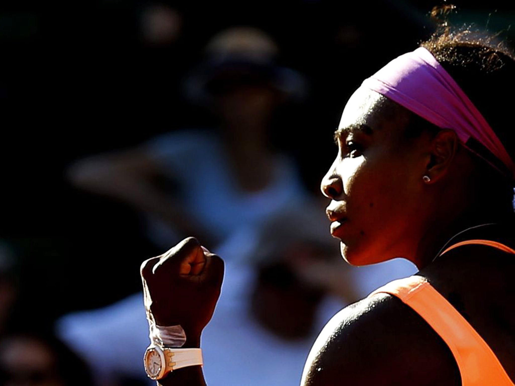 Serena Williams had to overcome illness to defeat Timea Bacsinszky on Thursday to reach the French Open final