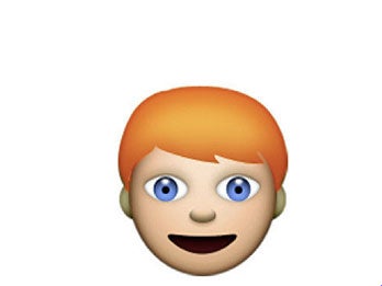 The ginger emoji could look like this