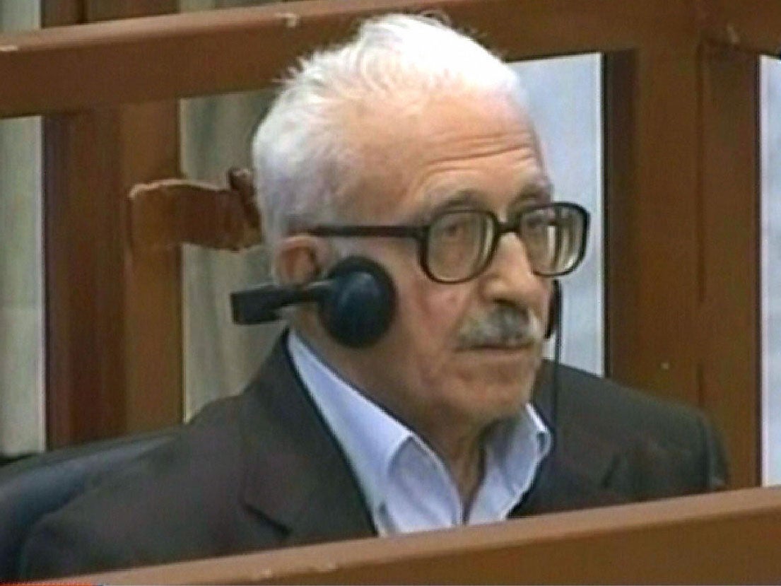 Tariq Aziz in court on April 29, 2008