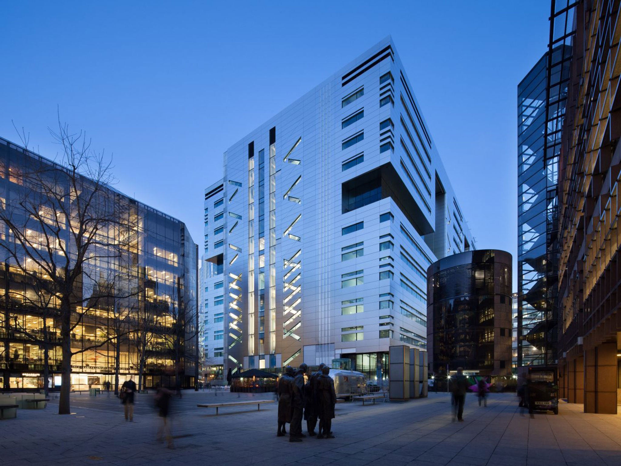 The 12-storey offices at 5 Broadgate in the City of London. The 67,000 square metre space will house 5,400 UBS staff