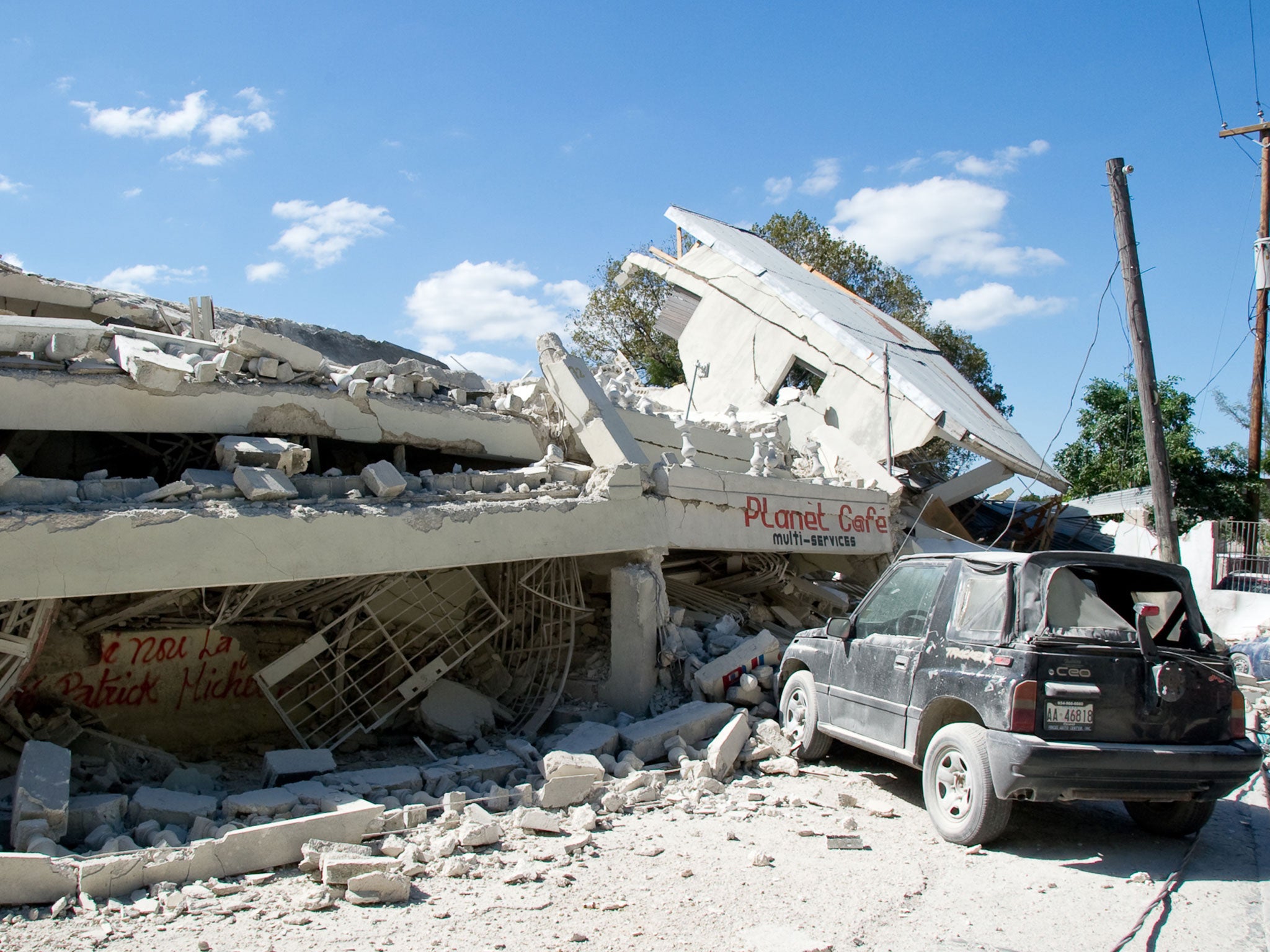 The aftermath of the 2010 eathquake in Haiti