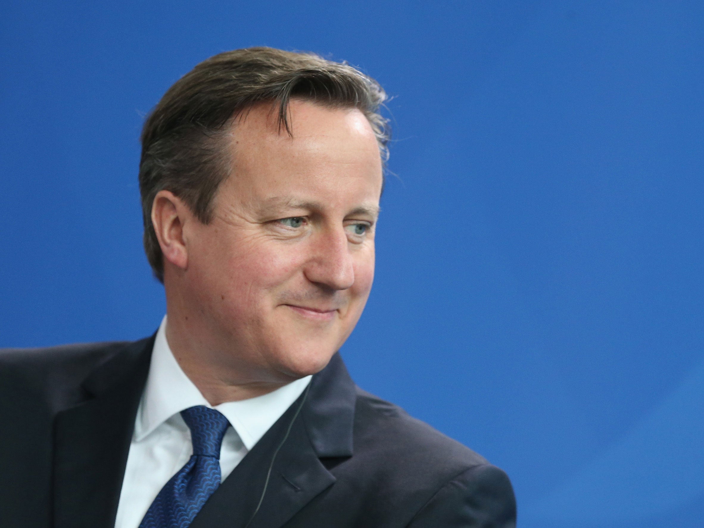 David Cameron, pictured while on a visit to Berlin to try and hammer out details of the UK's EU renegotiation with Angela Merkel