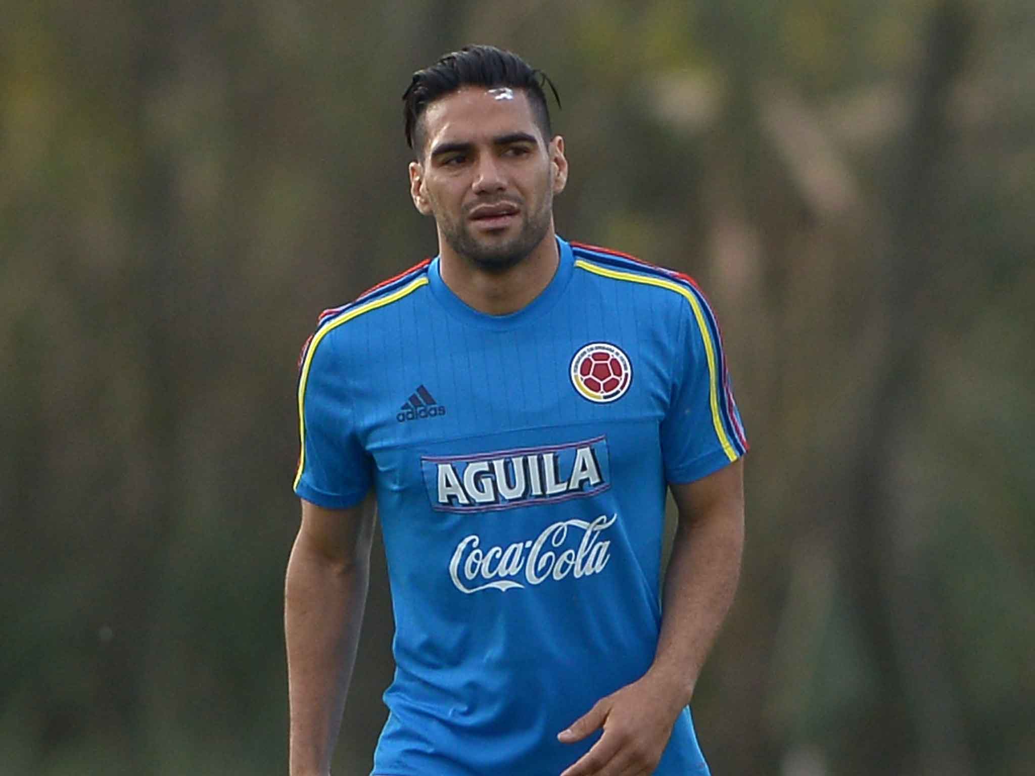 Radamel Falcao during training with Colombia at the Copa America