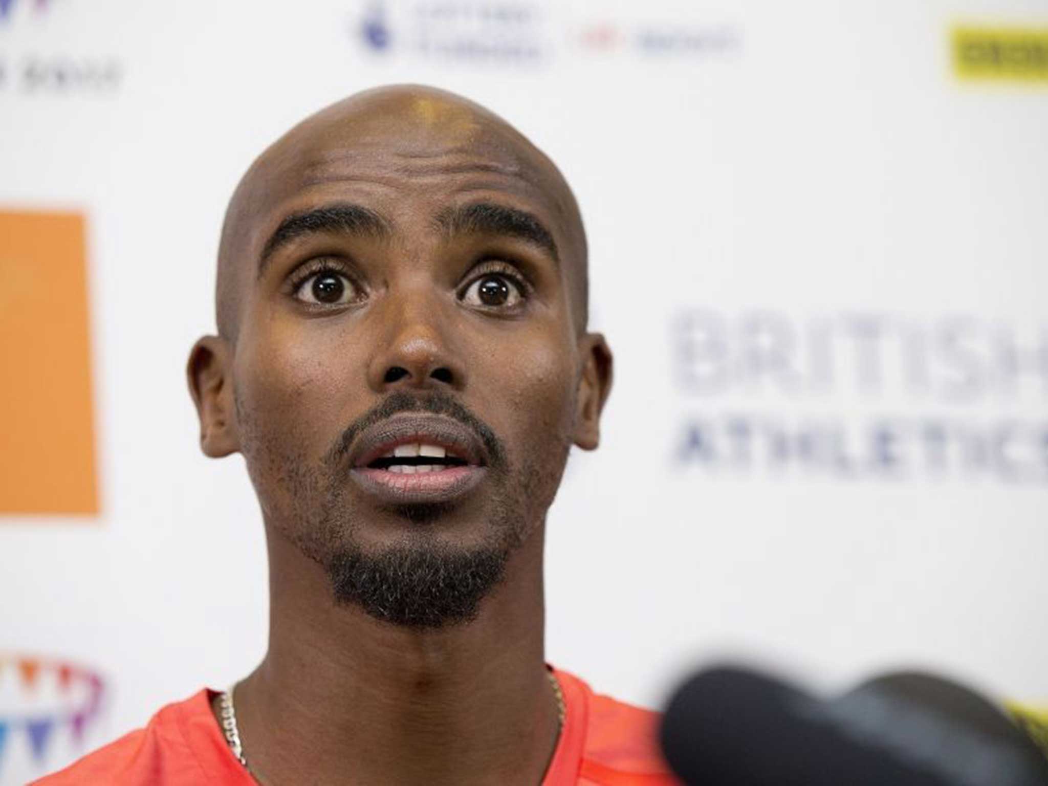 Mo Farah has said he will stand by his coach until he gets further information