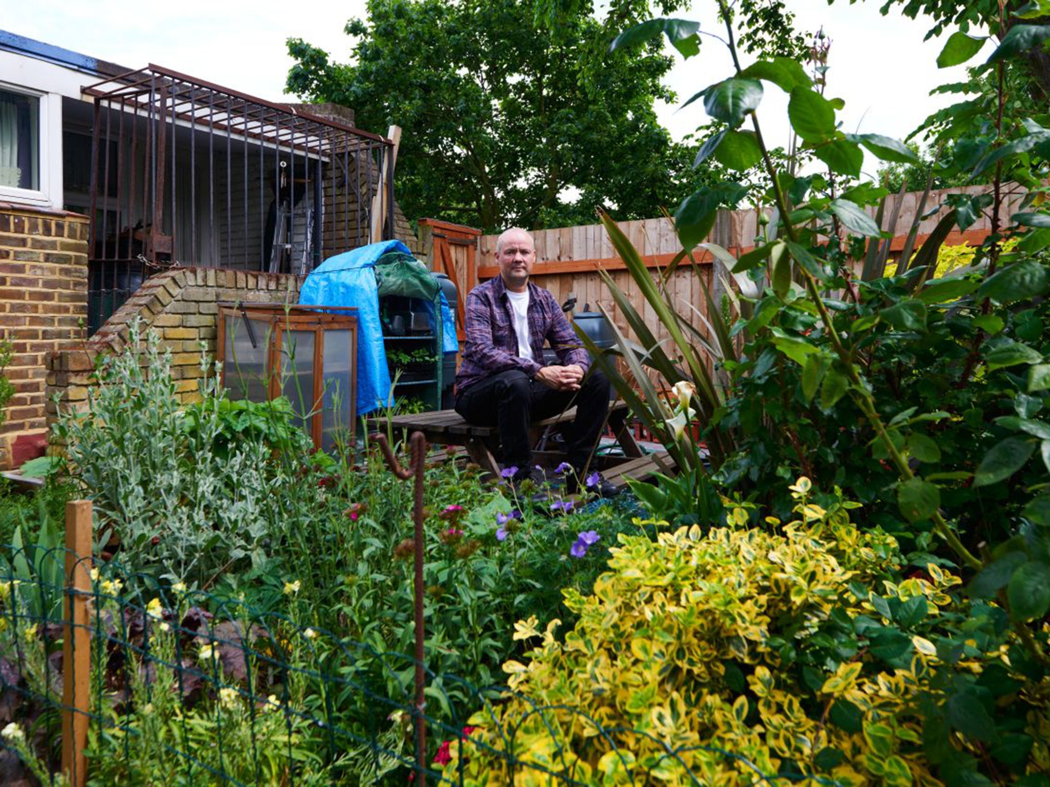 Nicholas Greaves in the Cressingham Gardens he tends