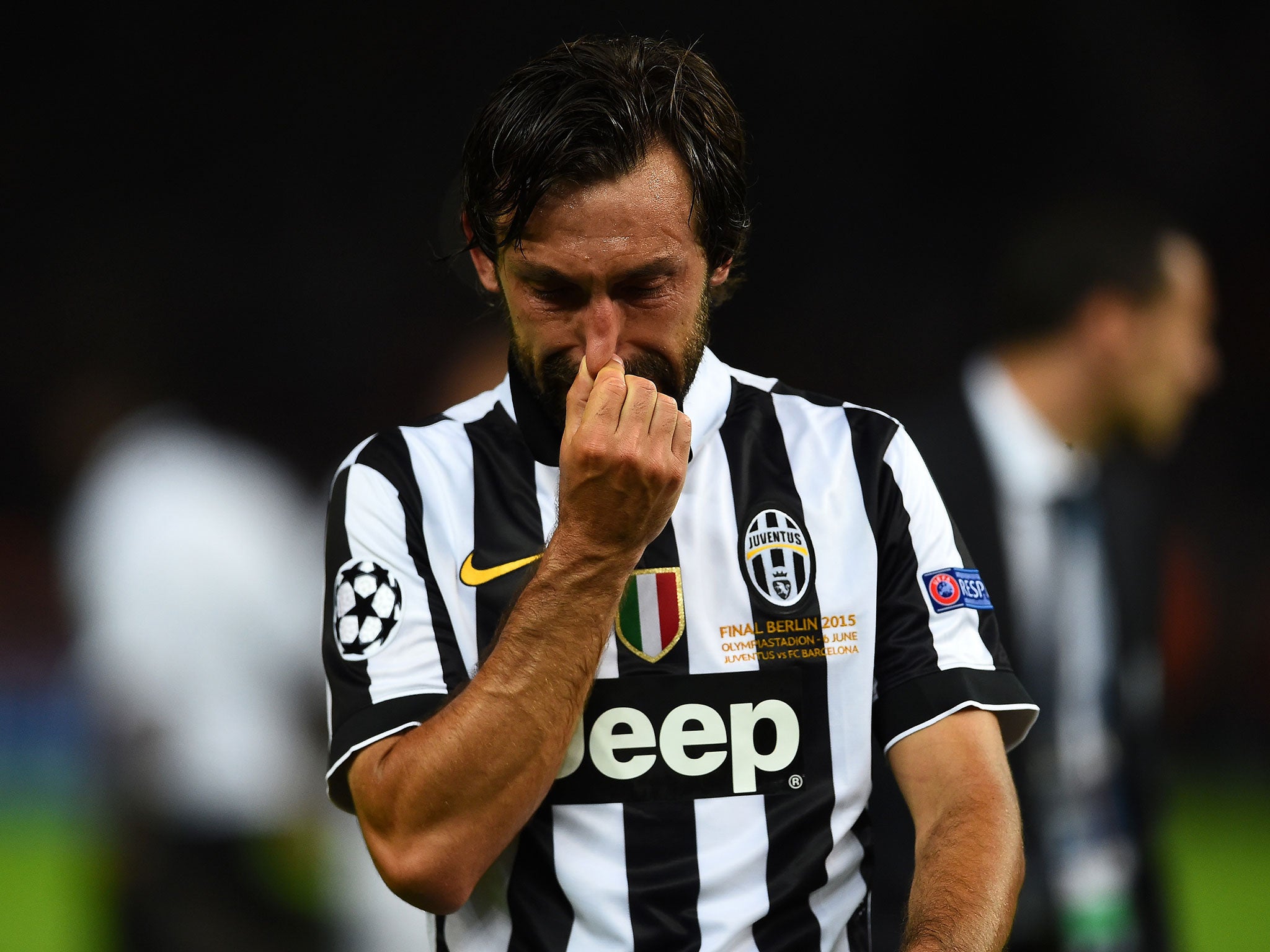 Andrea Pirlo in tears at the final whistle