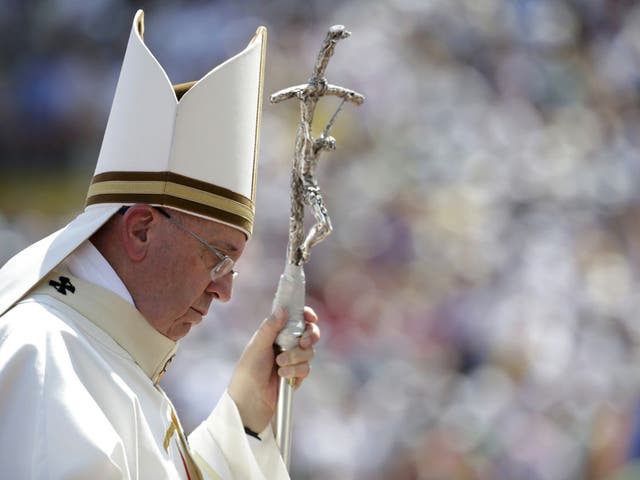 The Pope celebrating Mass on Saturday