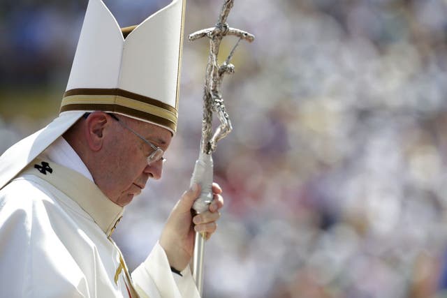The Pope celebrating Mass on Saturday