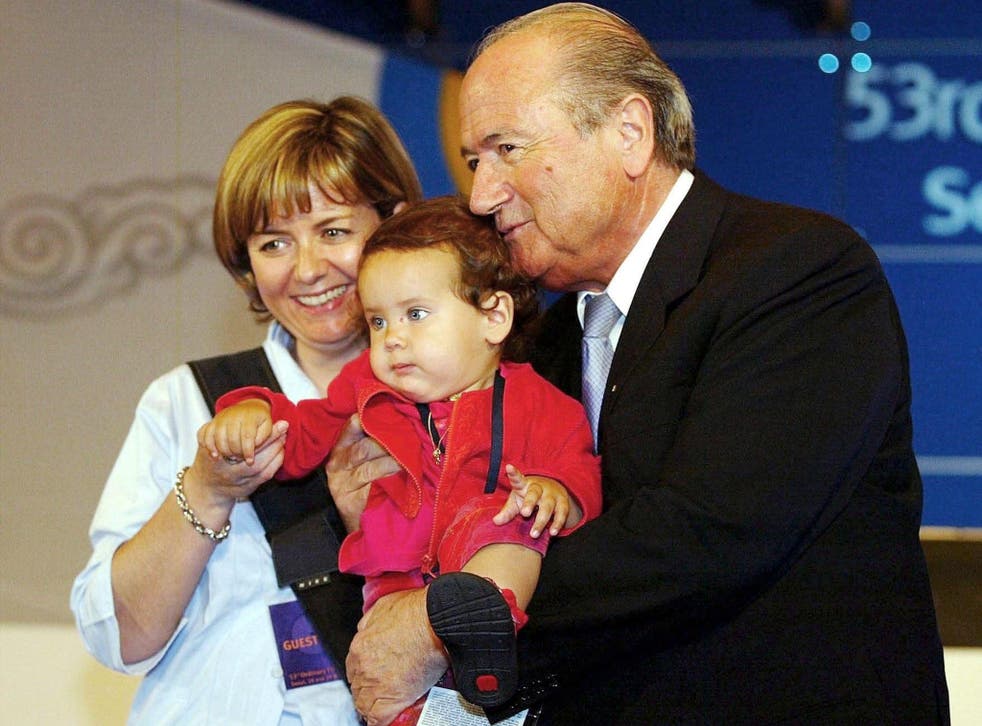Ex-Fifa chief Sepp Blatter with his daughter Corinne, and her daughter Selina