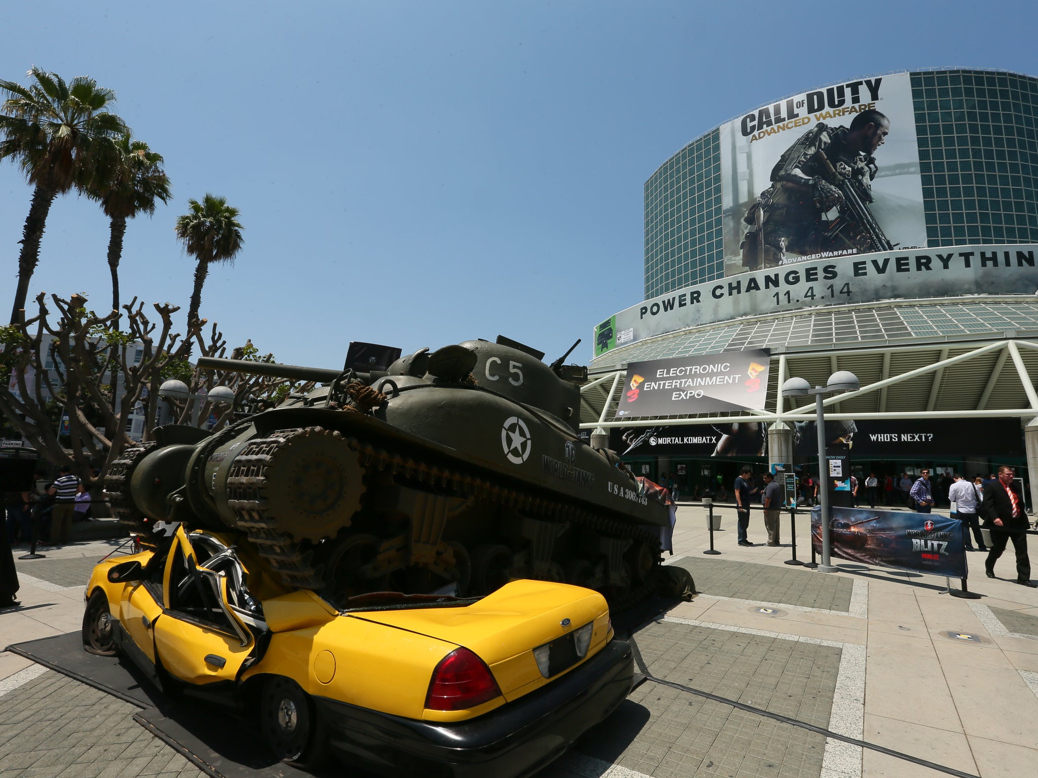 The view outside the Los Angeles Convention Centre, where E3 is held, in 2014