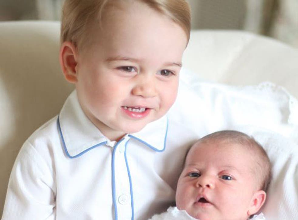 Breaking with royal tradition, the photographs of Prince George and Princess Charlotte were taken by their mother and feature the two royal siblings together 