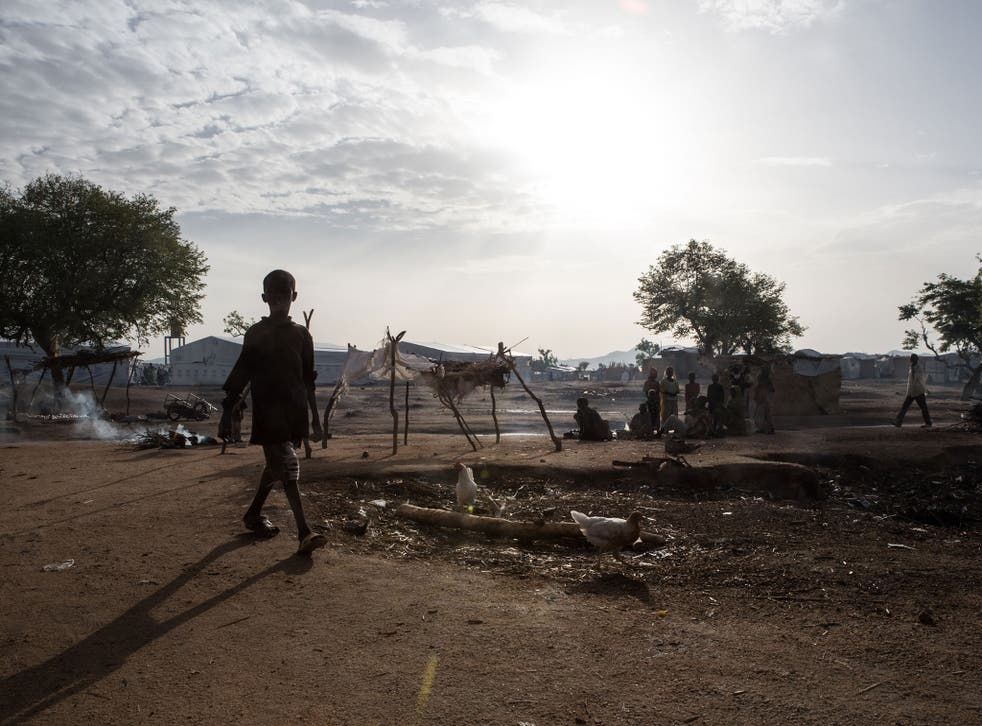 More than 42,000 Nigerians who have fled from the Islamist forces of Boko Haram are living in the desert camp of Minawao, under make-shift tarpaulin tents, with sparse food, water or sanitation