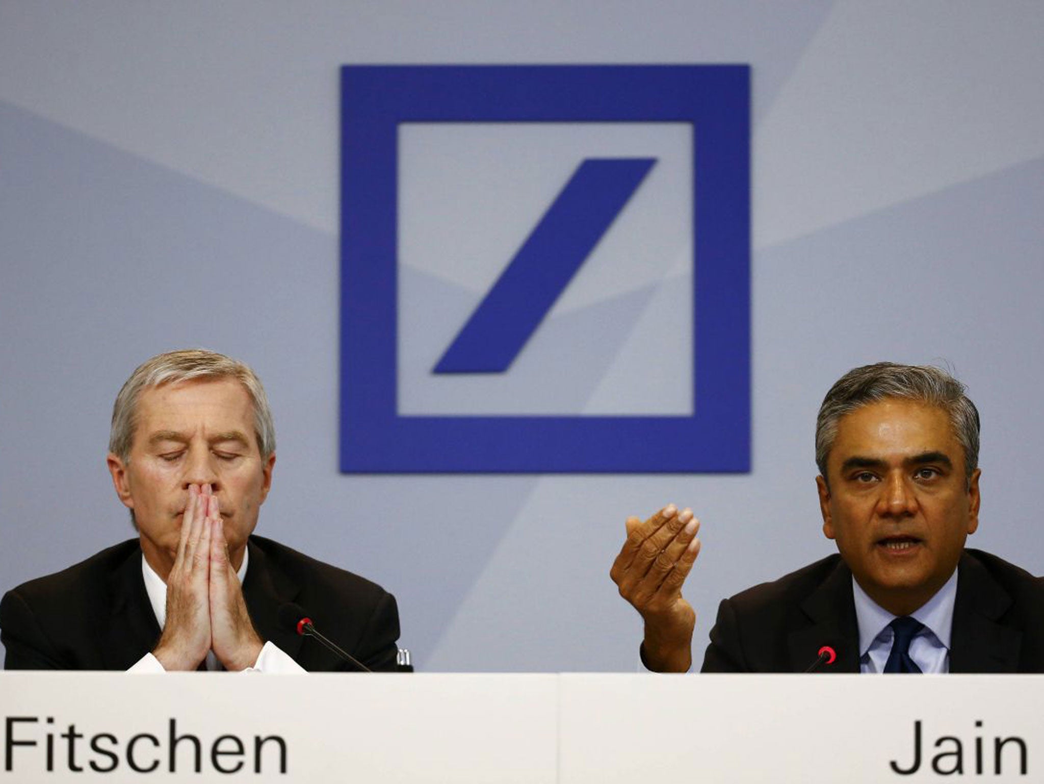 Deutsche Bank's co-chief executives, Anshu Jain and Jurgen Fitschen