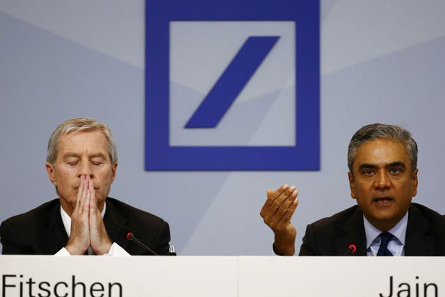 Deutsche Bank's co-chief executives, Anshu Jain and Jurgen Fitschen