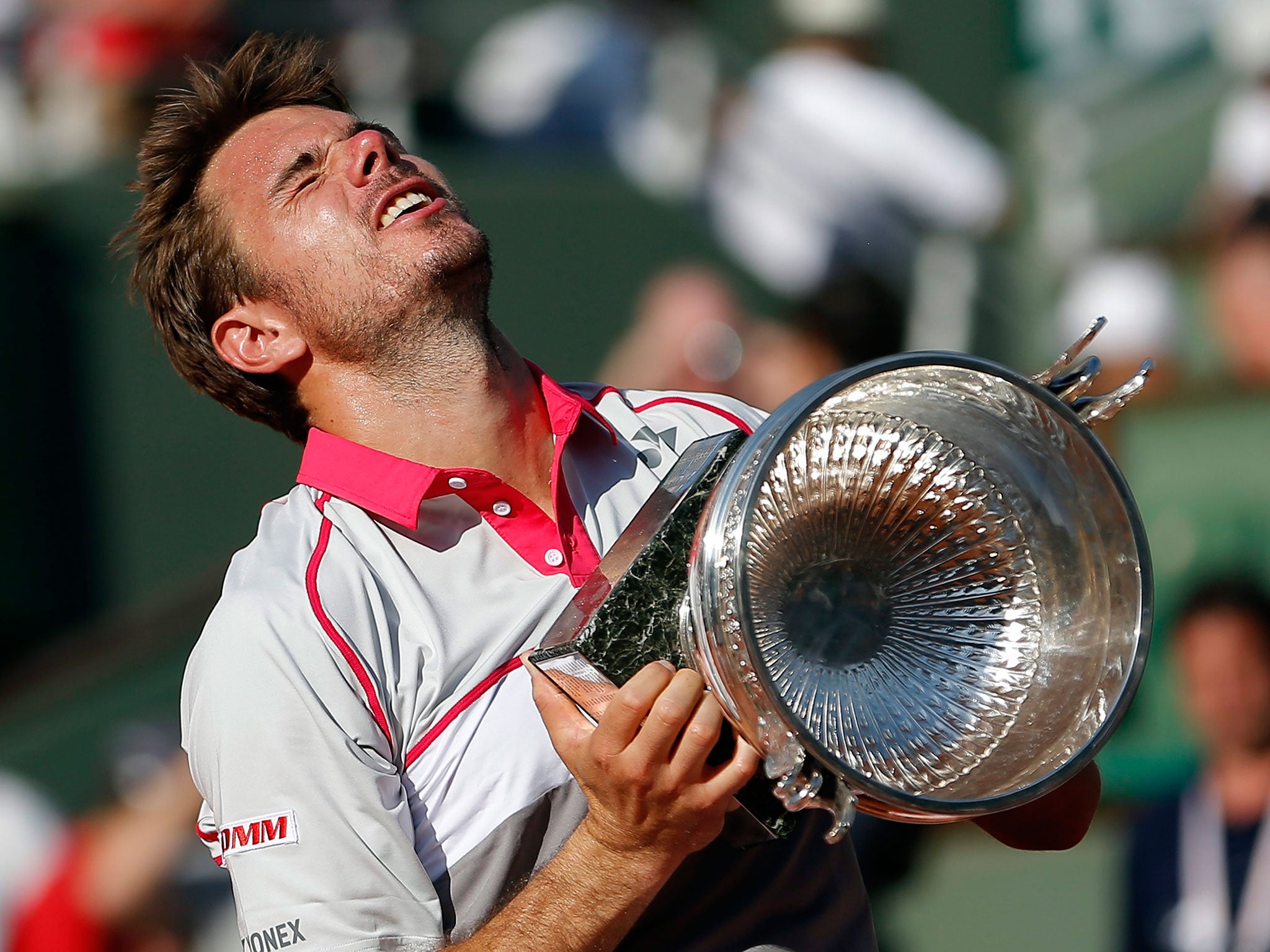 Stan Wawrinka savours the moment after winning the French Open