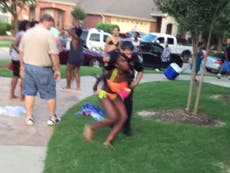 Texas police officer placed on leave after pool party assault