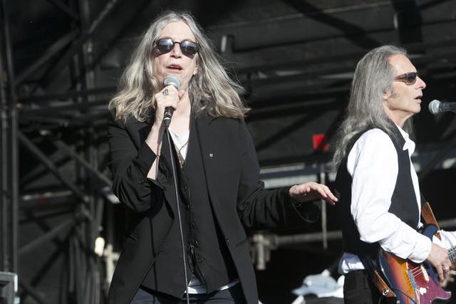 Punk legend Patti Smith performs at Field Day in Victoria Park 