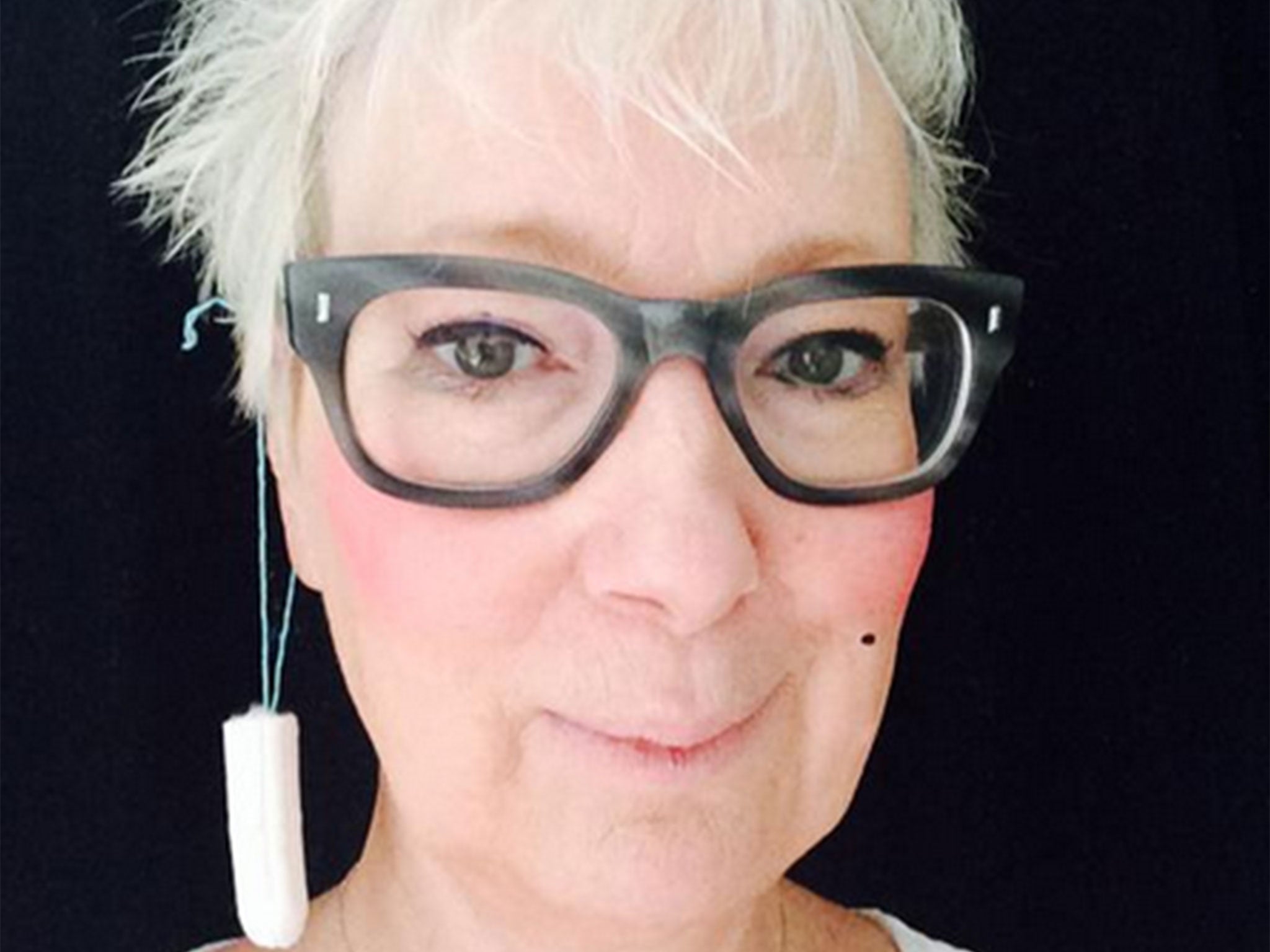Comedian Jennie Eclair gets involved with the #JustATampon campaign