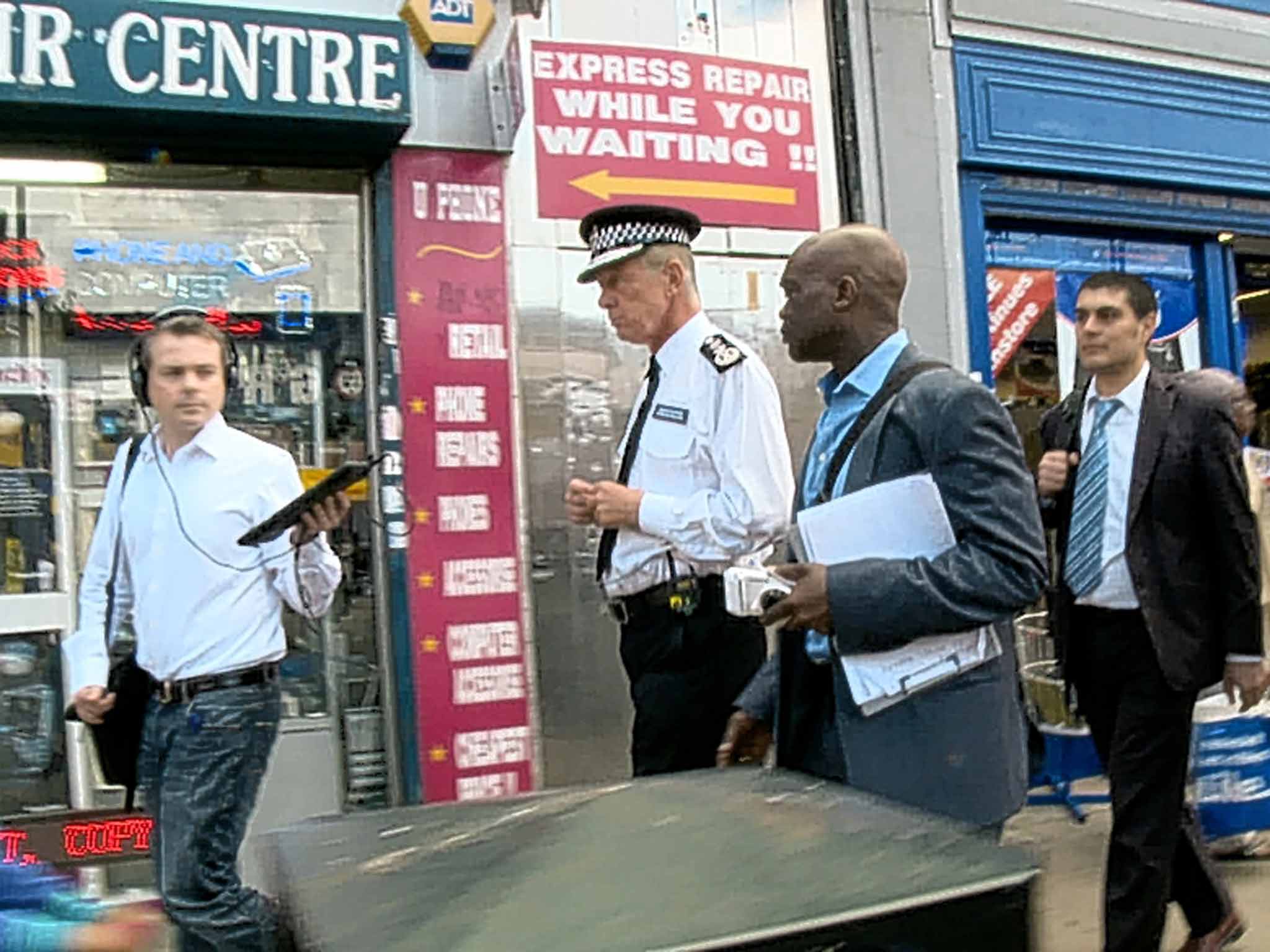 Caught on camera: Sir Bernard Hogan-Howe is called upon to solve a crime in 'The Met'