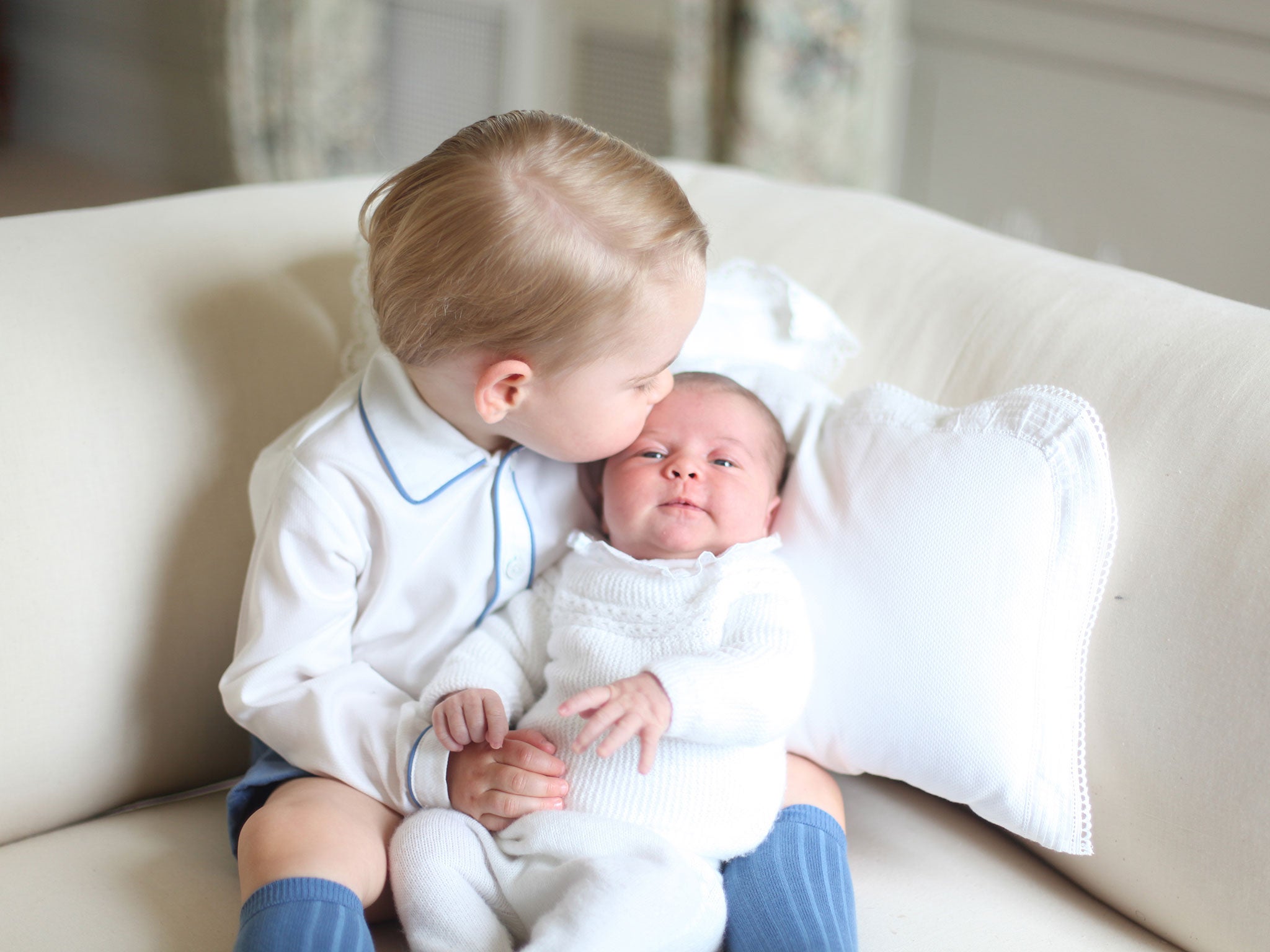 Prince George and Princess Charlotte at Anmer Hall in mid-May in Norfolk