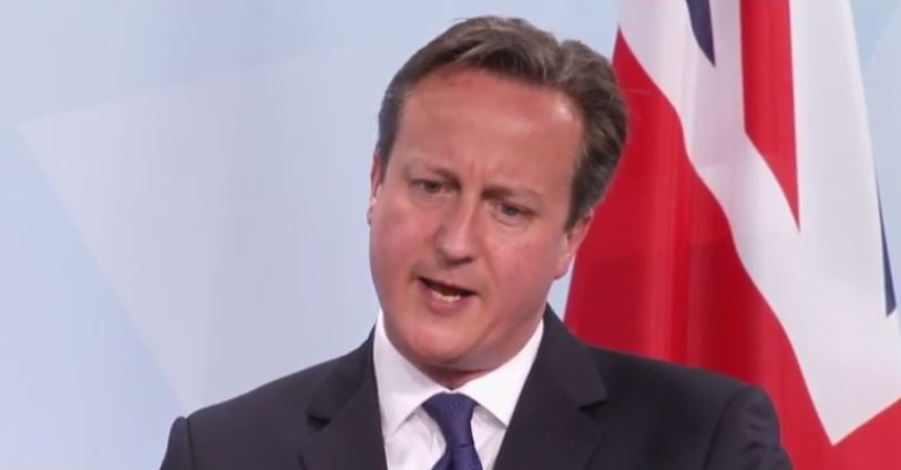 David Cameron addresses journalists in a bid to clarify his comments about collective responsibility on the EU referendum