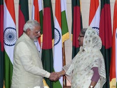 Narendra Modi pays Bangladeshi Prime Minister Sheikh Hasina compliment