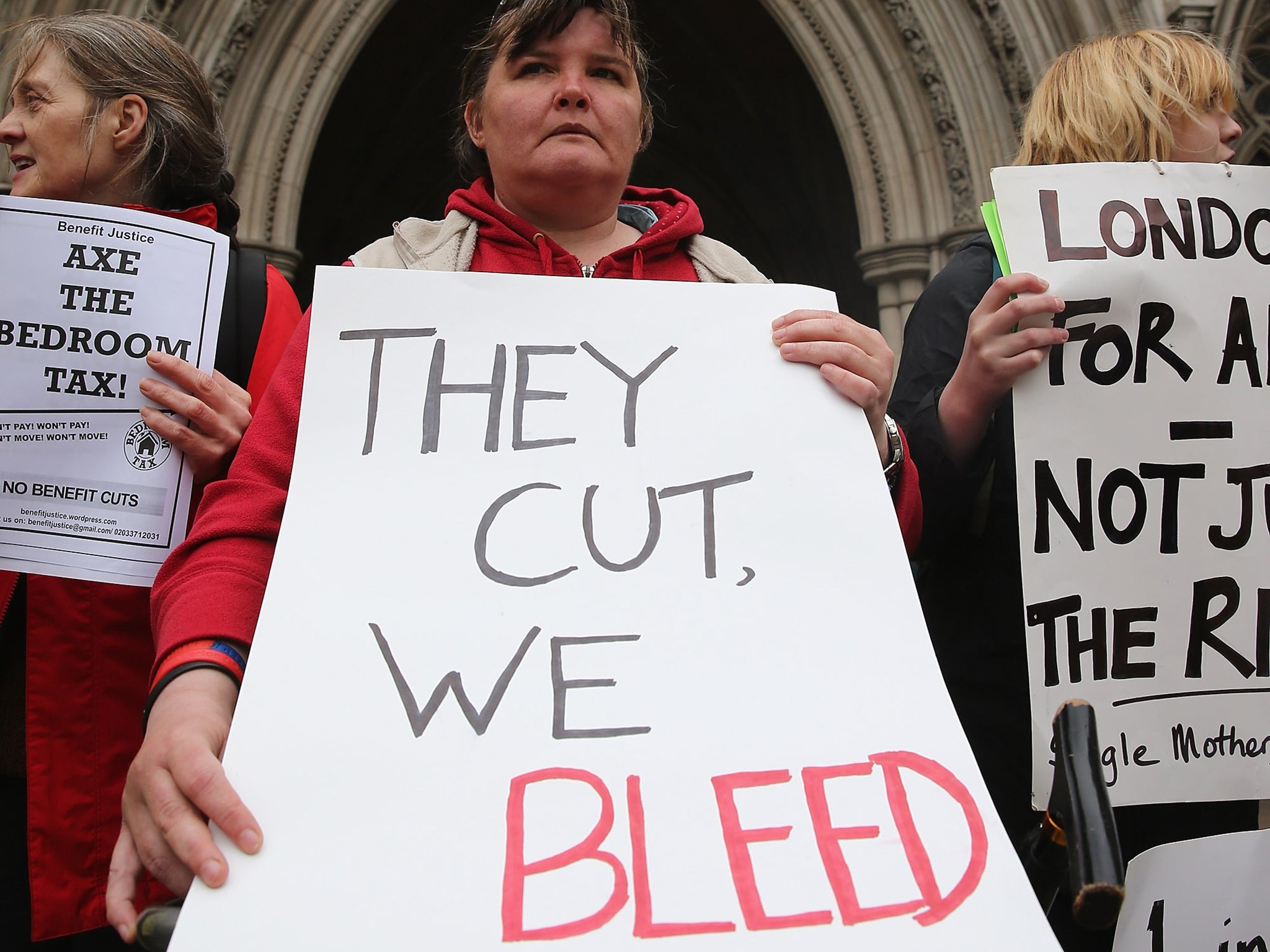 Campaigners protest against benefit cuts