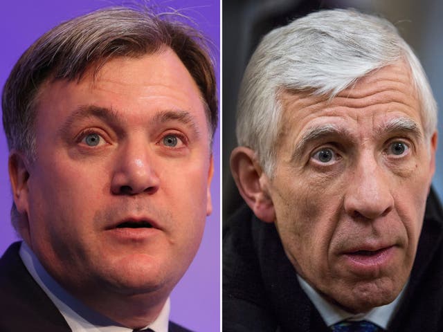 Ed Balls, left, and Jack Straw have both been omitted from the peerage list