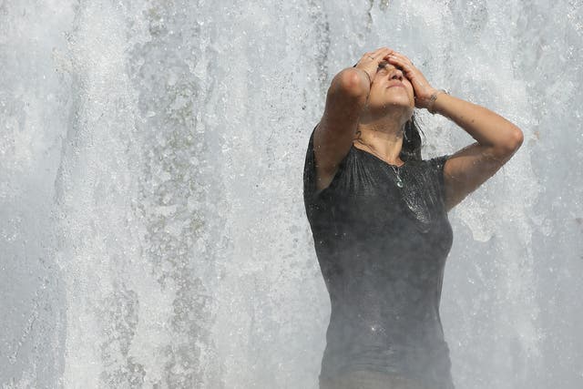 Scientists predict that if global average temperature increases by 2C then the proportion of extremes in heat attributed to climate change will increase from 75 per cent to 96 per cent (Getty)