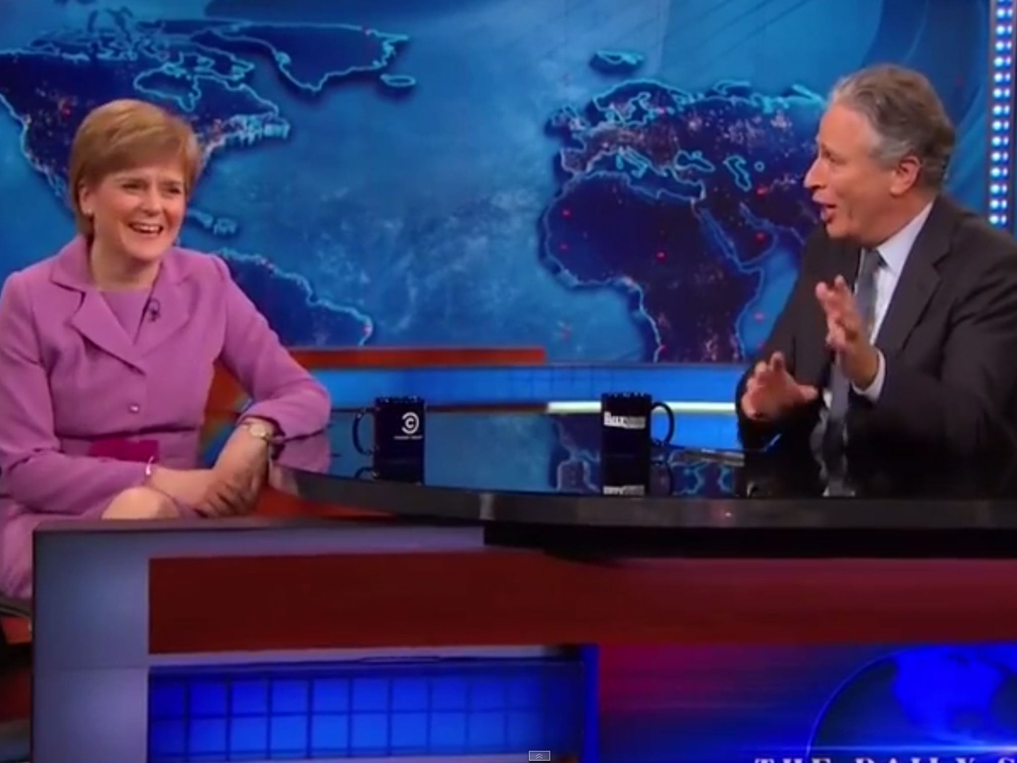 Nicola Sturgeon appeared on The Daily Show as part of her four-day trip to America