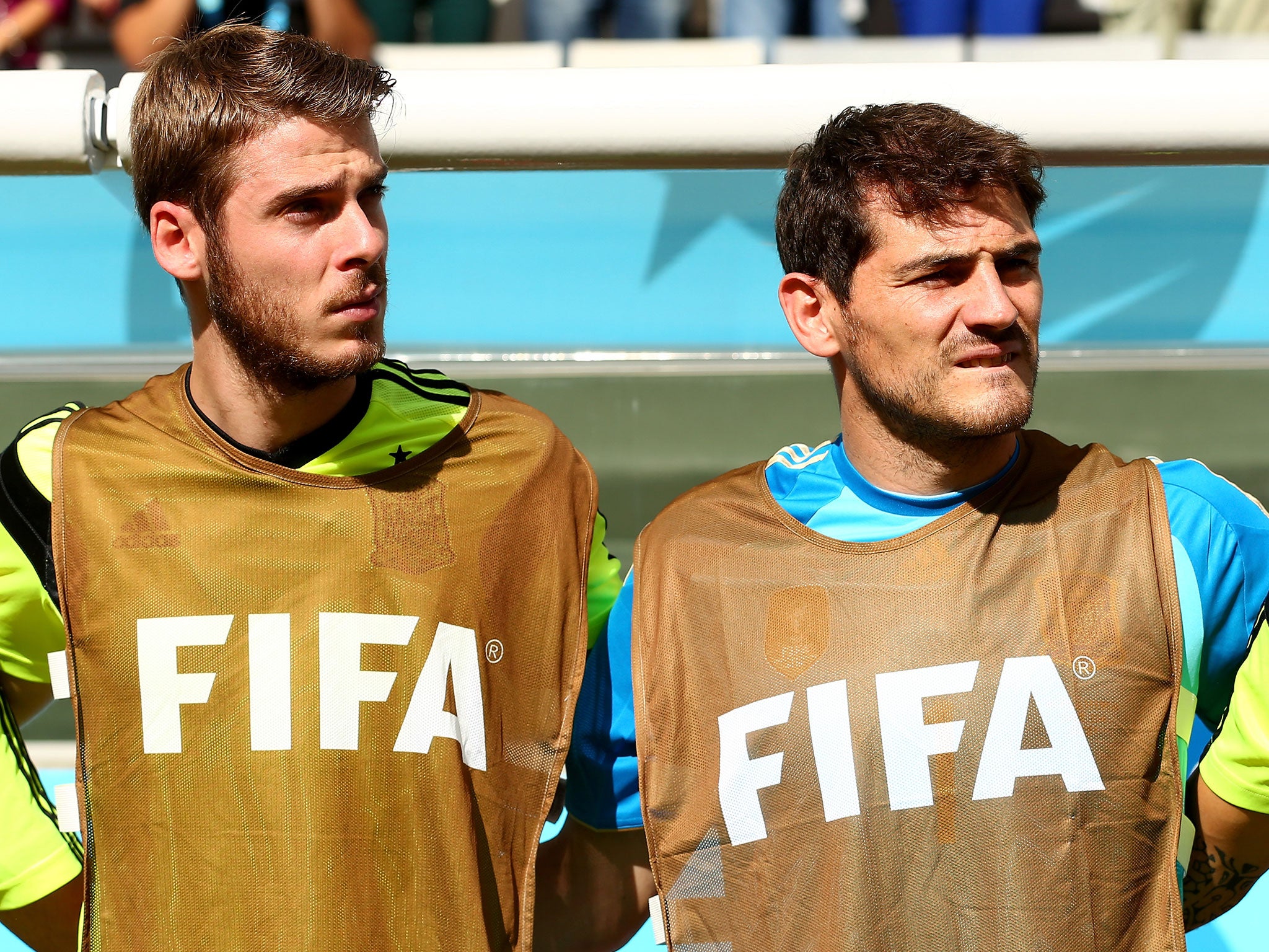 Iker Casillas and David De Gea at the World Cup