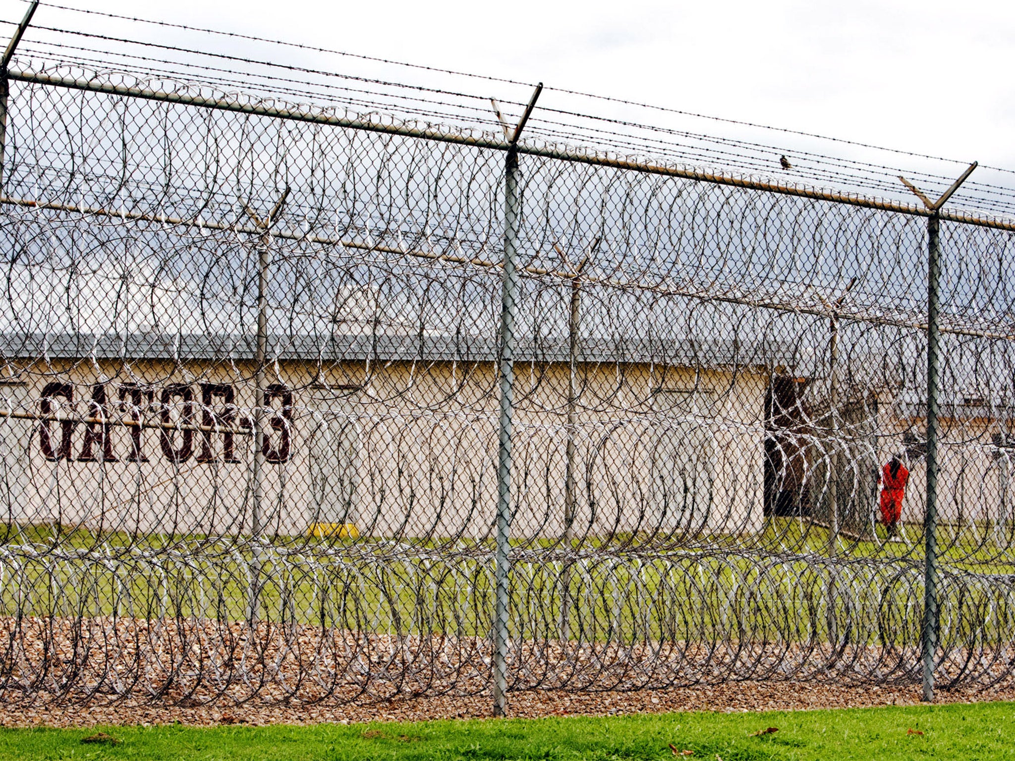 Layers of wire razor fencing at Louisiana State Penitentiary