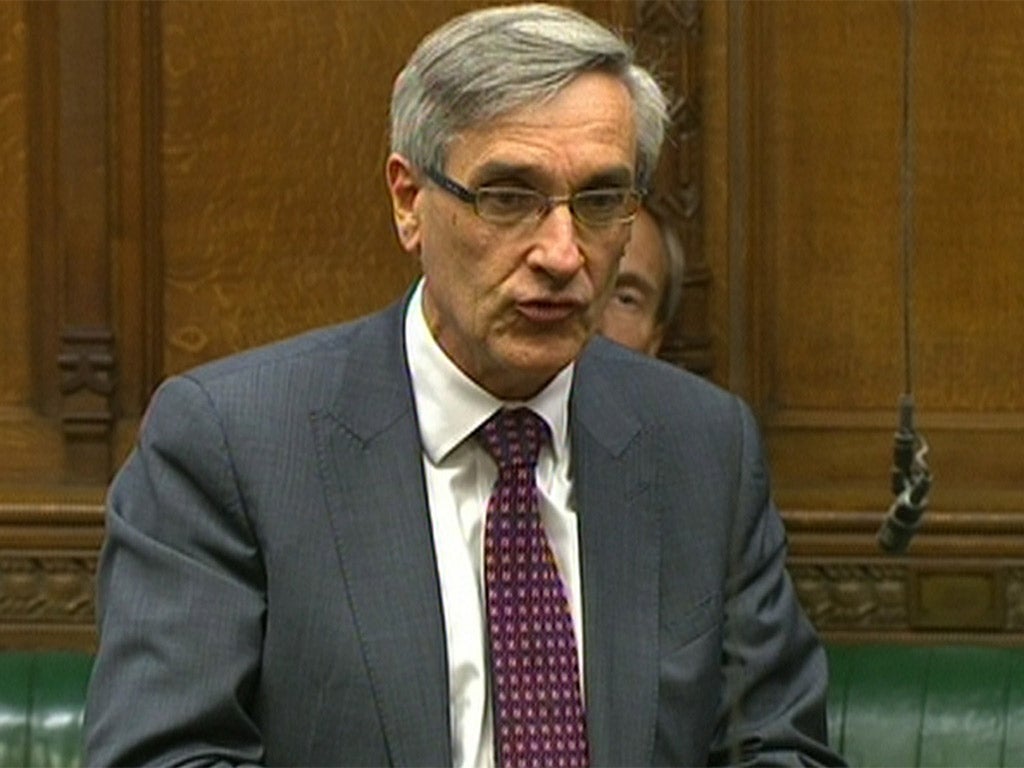 John Redwood speaks during the EU referendum bill debate