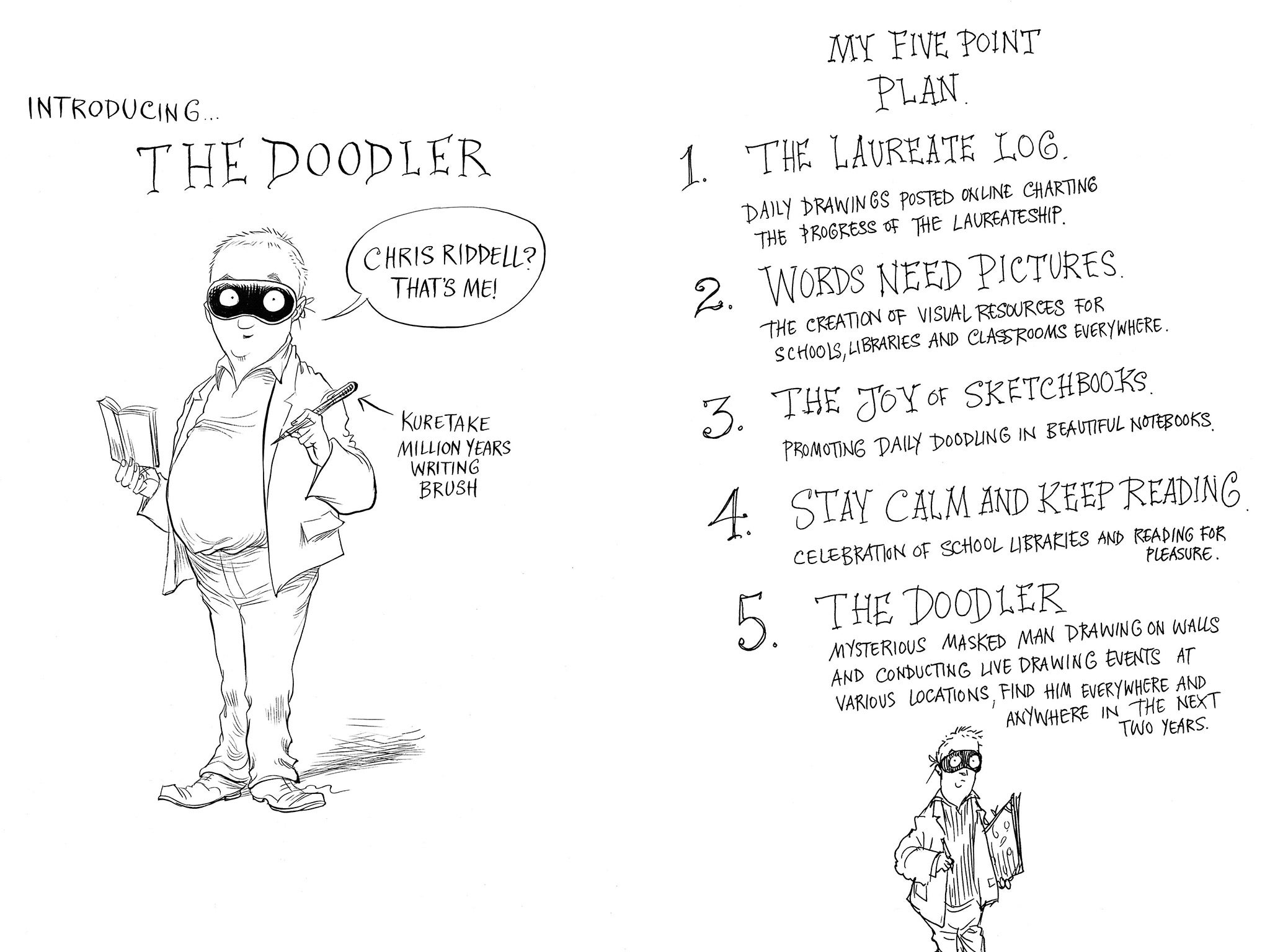 The Doodler and his five point plant