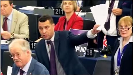 Ukip MEP Steven Woolfe coordinated the protest against the delay in the vote on TTIP