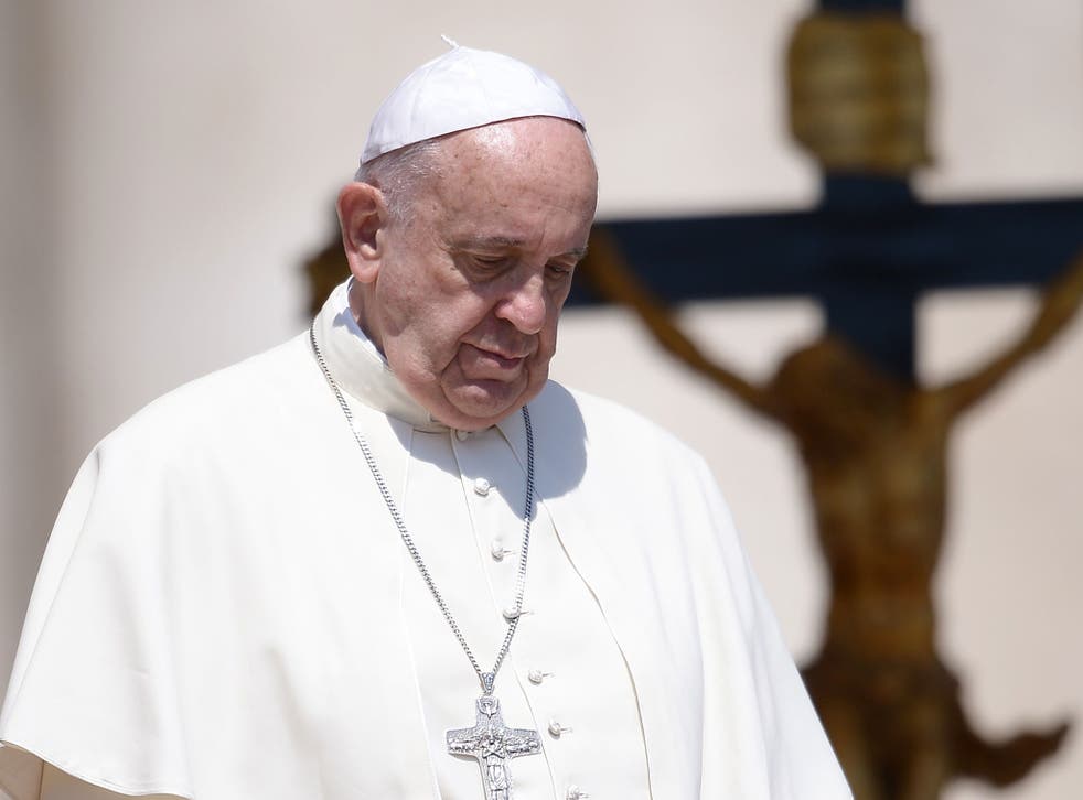 Pope Francis is pictured during his weekly general audience at St Peter's square on 10 June, 2015