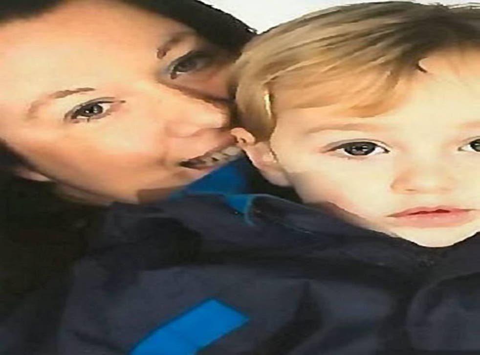 Rebecca Minnock pictured with her son, Ethan