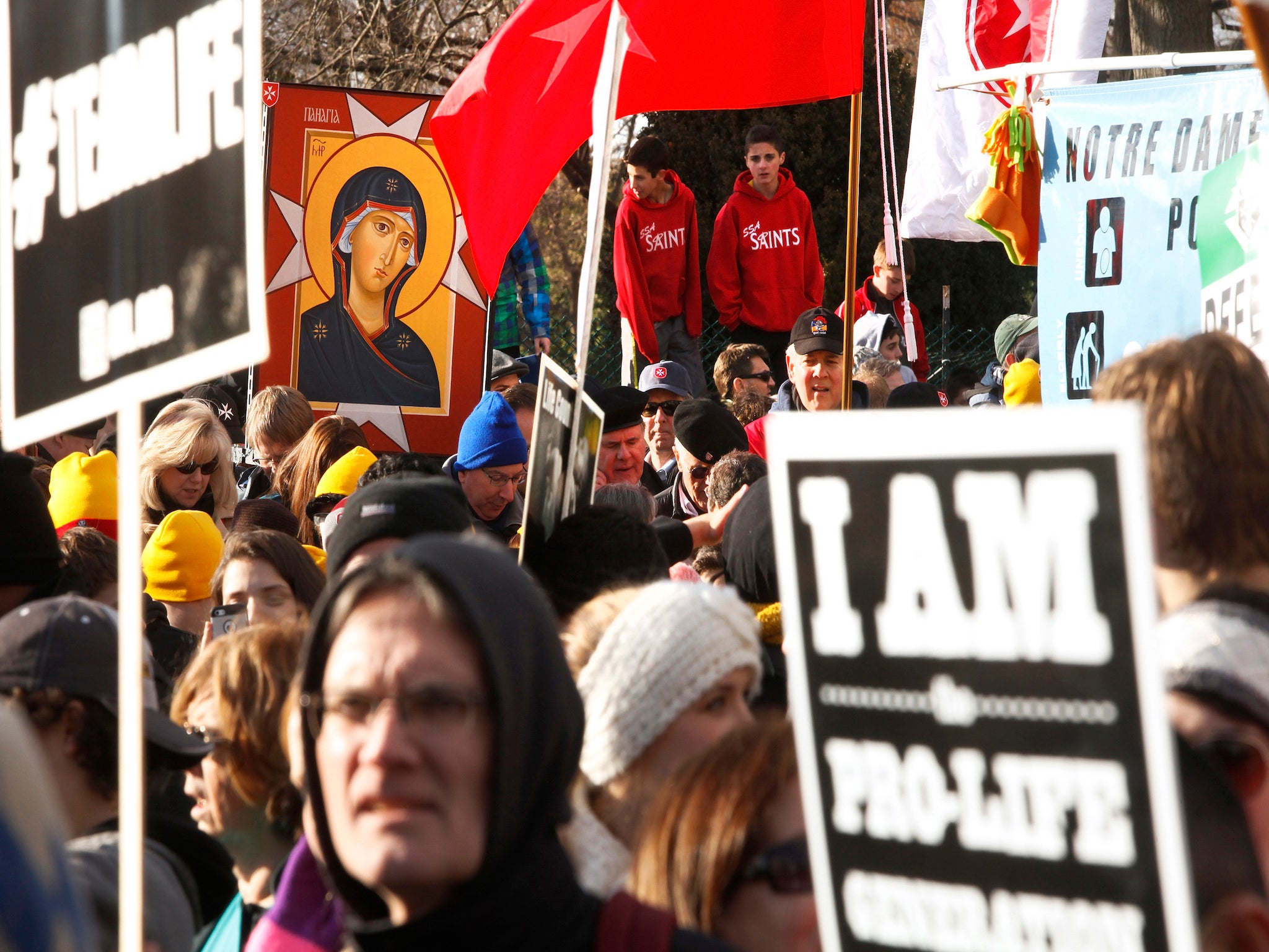 Anti-abortion protesters in Washington