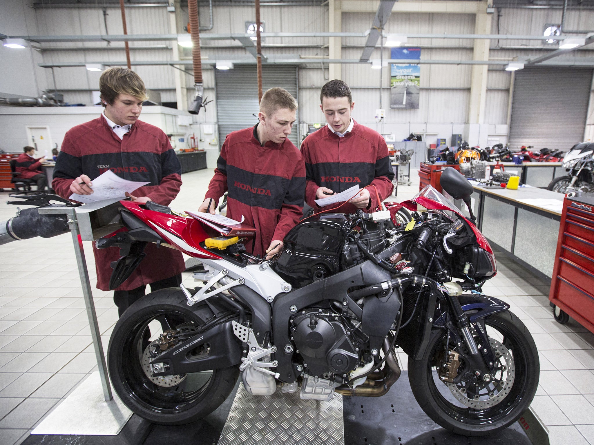 Kick started: young adults training as apprentices at the Honda Institute