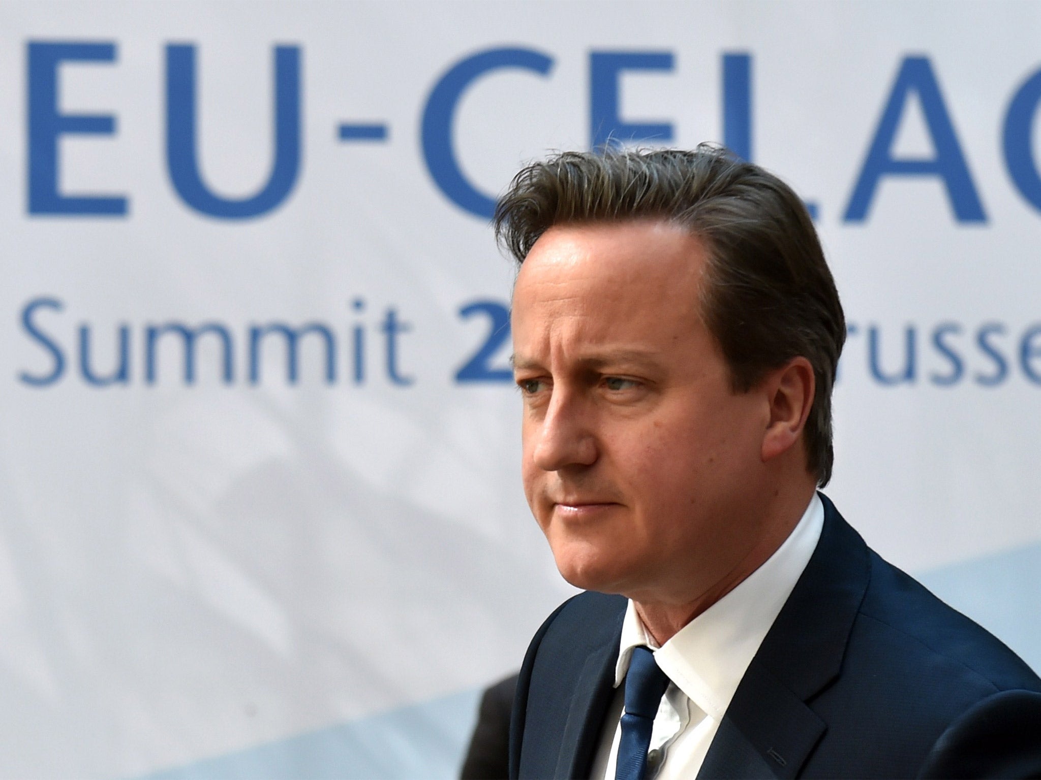 David Cameron attending a joint EU and Latin America meeting in Brussels on Wednesday (Getty)