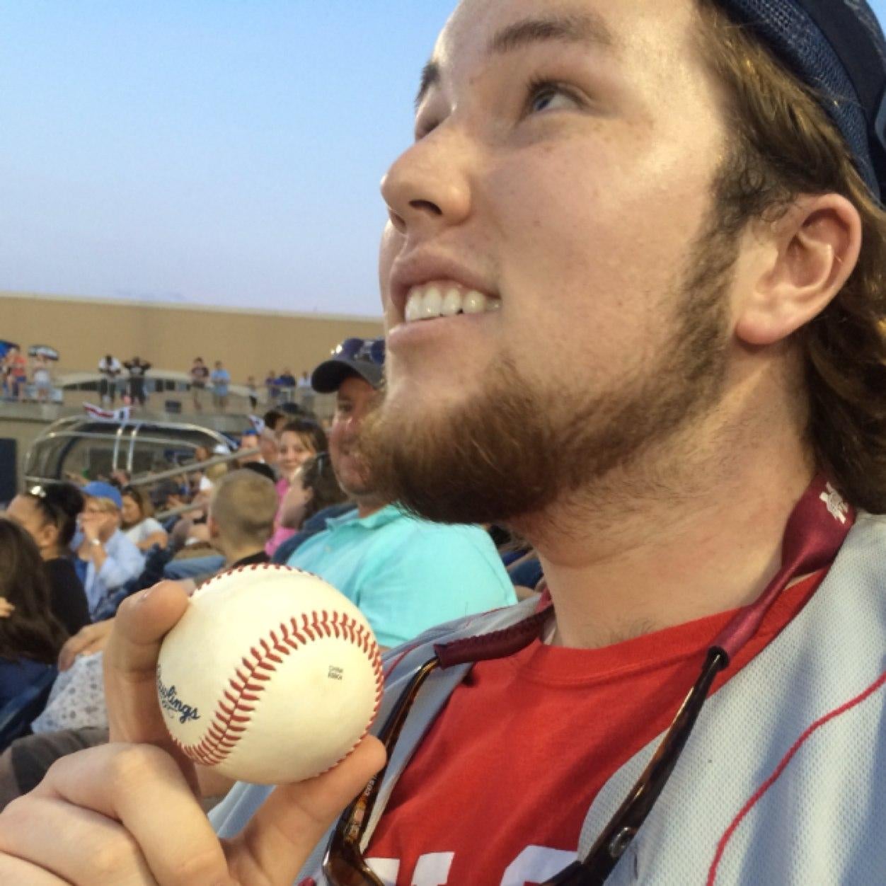 Baseball fan Mich Graves filmed himself catching a brilliant foul ball