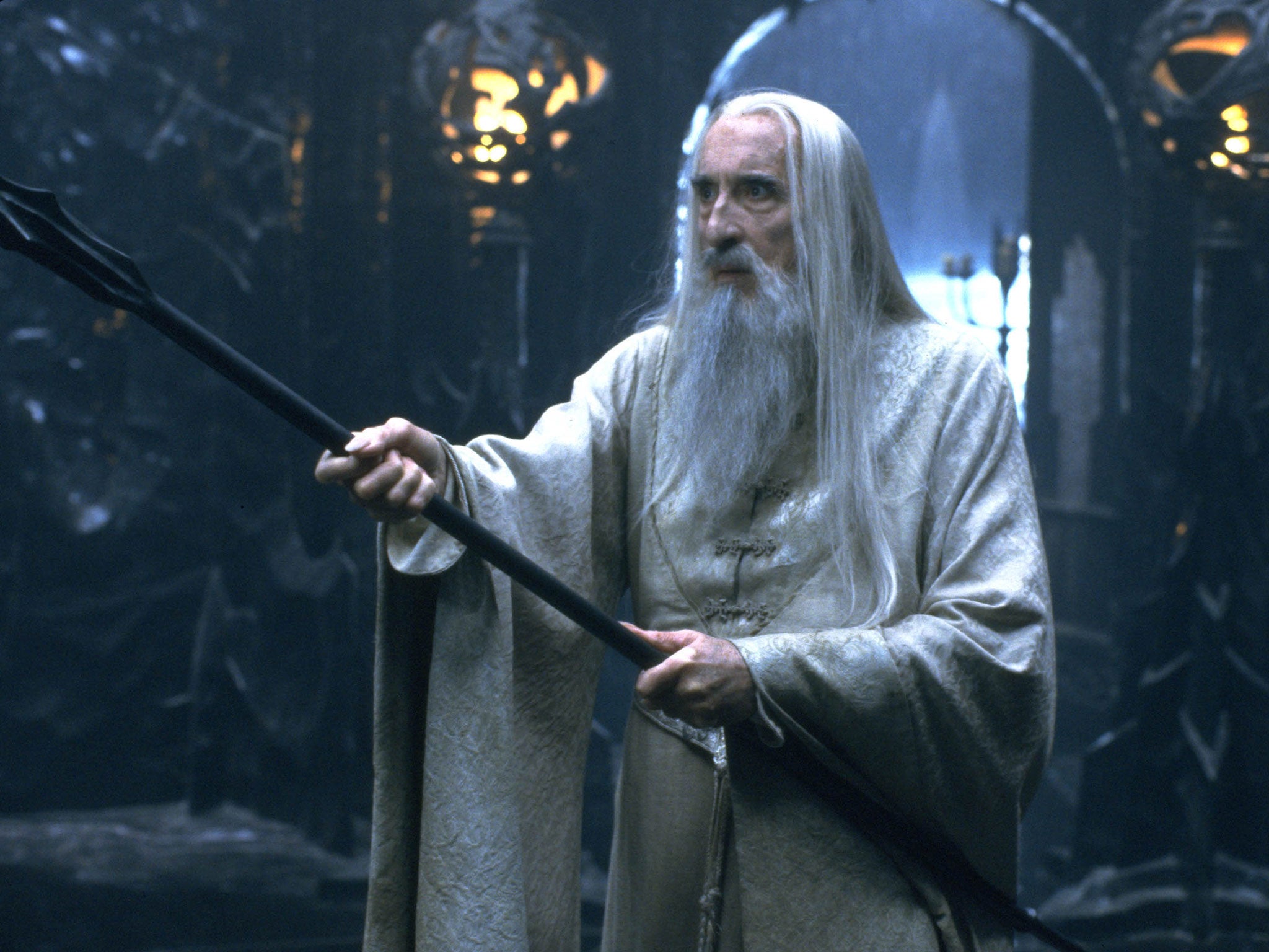 Christopher Lee as Saruman in The Lord Of The Rings: The Fellowship Of The Ring