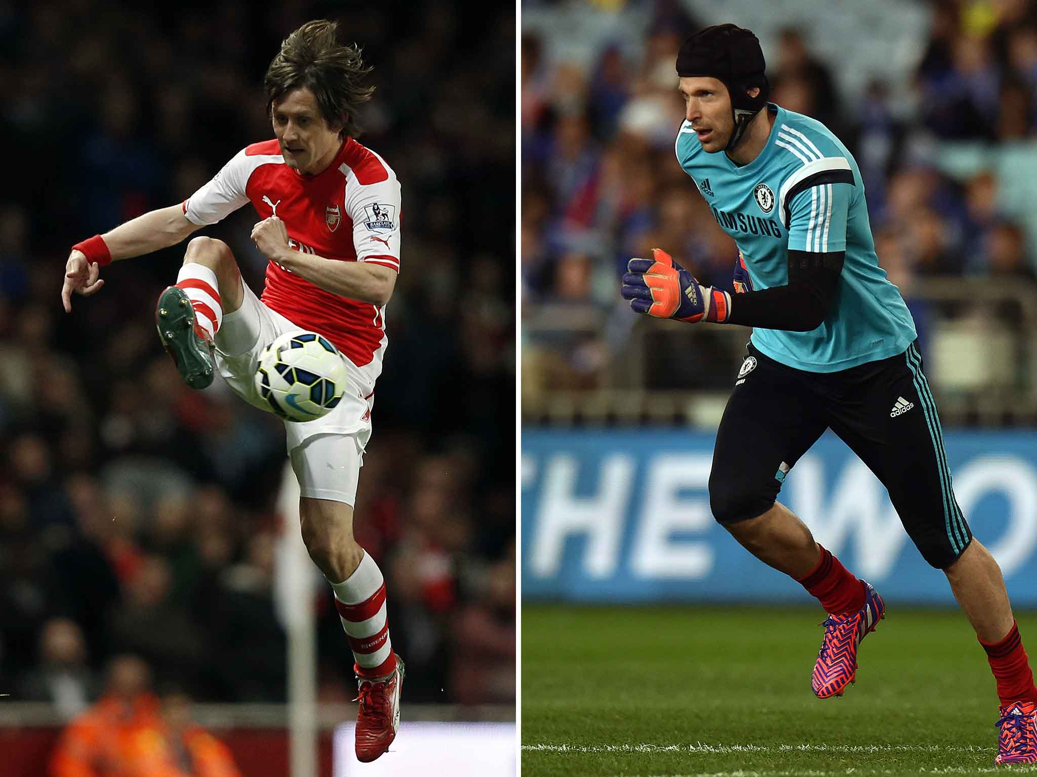 Tomas Rosicky and Petr Cech