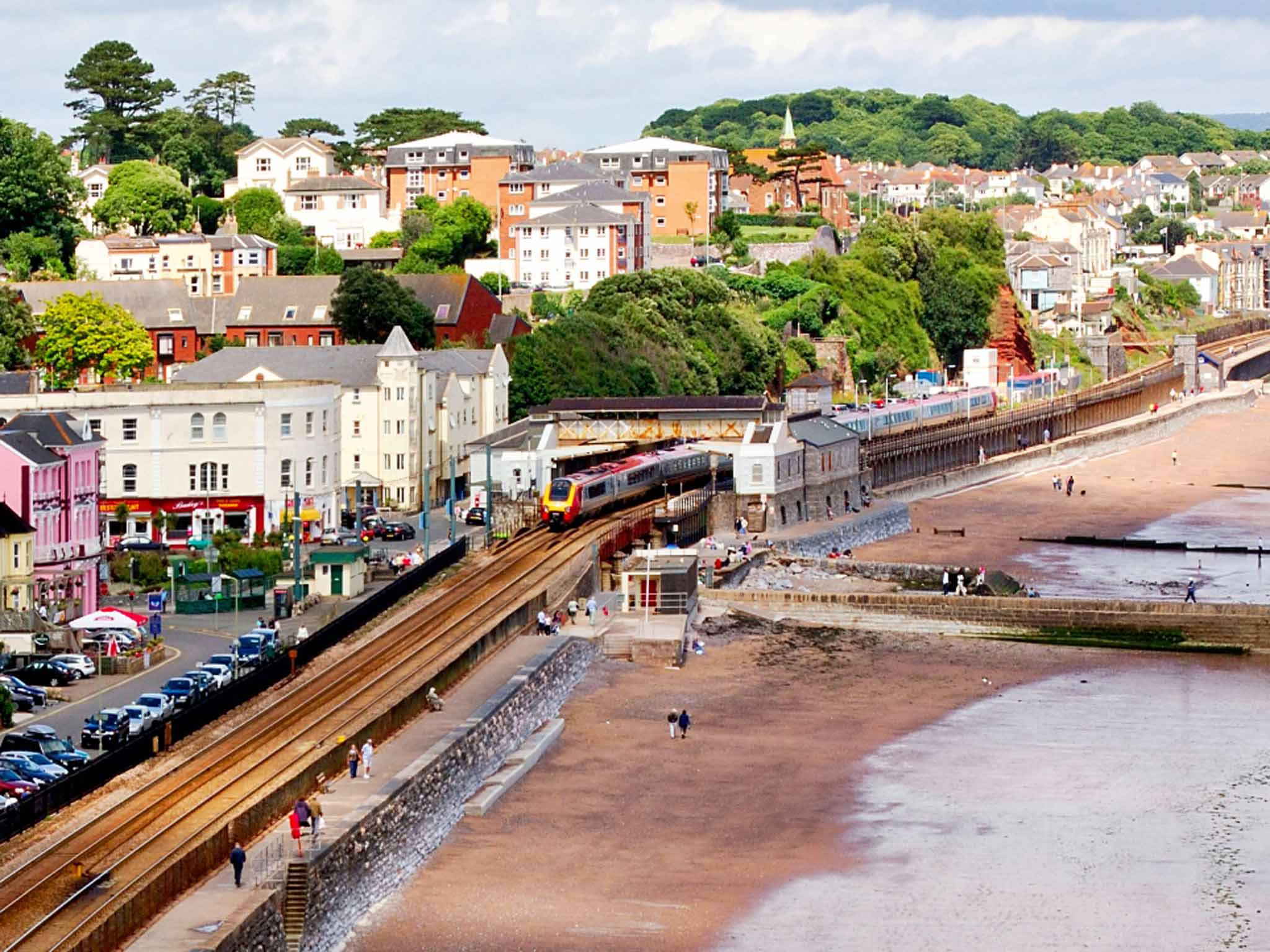 Dawlish, in Devon, is served by direct trains from Dundee 