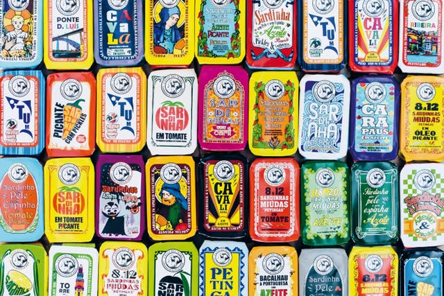 Decorative cans from Portugese brand Cego Do Maio
