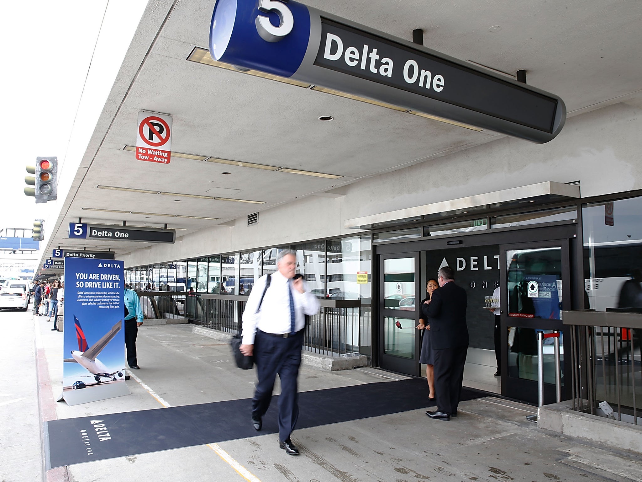 A view of the outside of Delta One as Delta Air Lines Unveils $229-Million Dollar Enhancement Of LAX Terminal 5 at LAX Airport