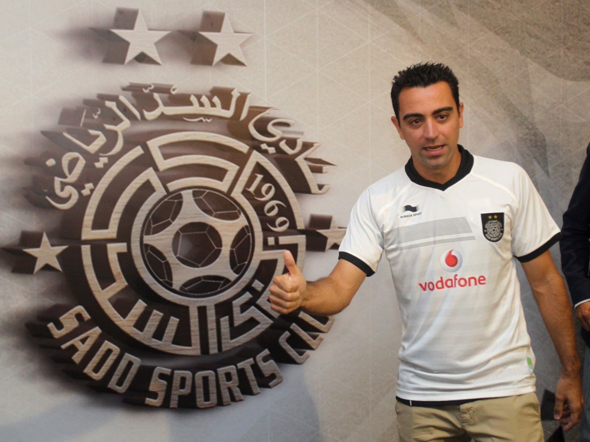 Xavi was unveiled at Al-Sadd on Thursday