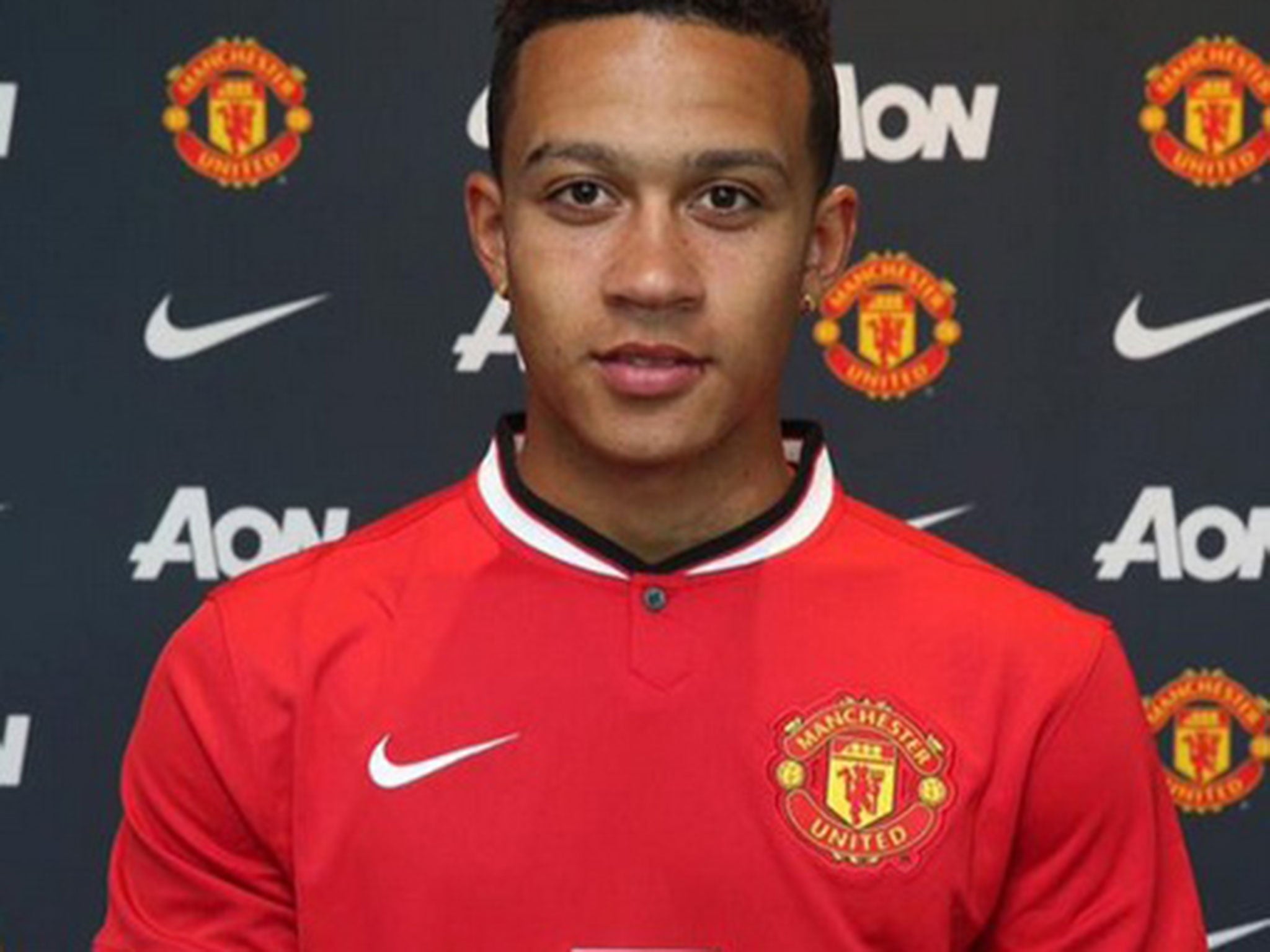 Memphis Depay is unveiled by Manchester United today
