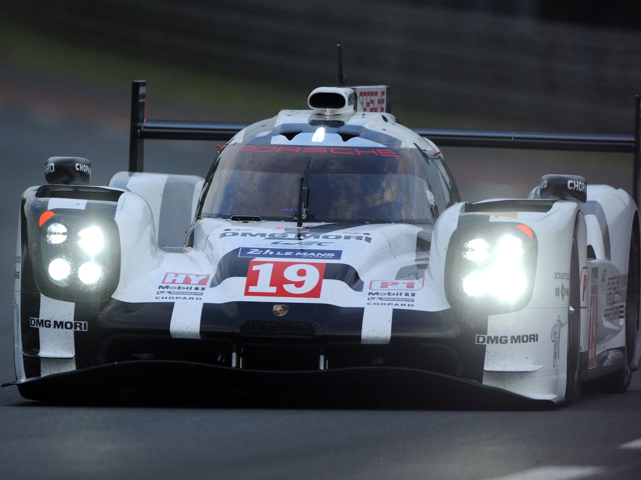 The pole-sitting Porsche for the Le Mans 24 Hours