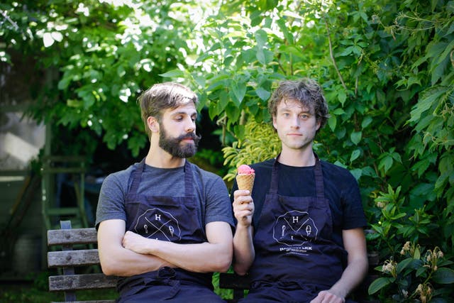 The gelati duo: Hackney Lick's Sam Newman and Enrico Pavoncelli